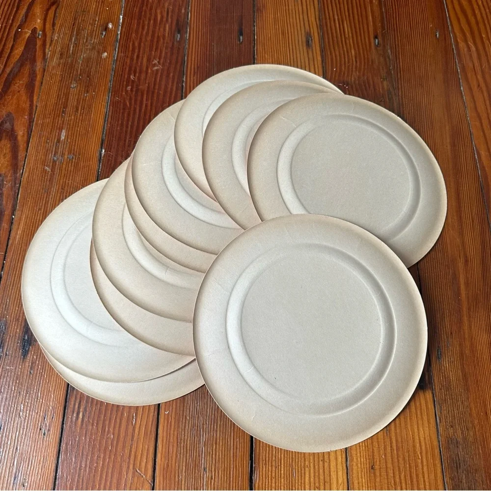 Vintage 70s baby shower parasol print paper plates
